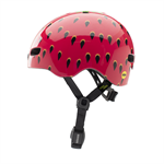 Nutcase Baby Nutty Very Berry Mips Gloss XXS 48-52 cm | jordbær cykelhjelm set fra venstre side af